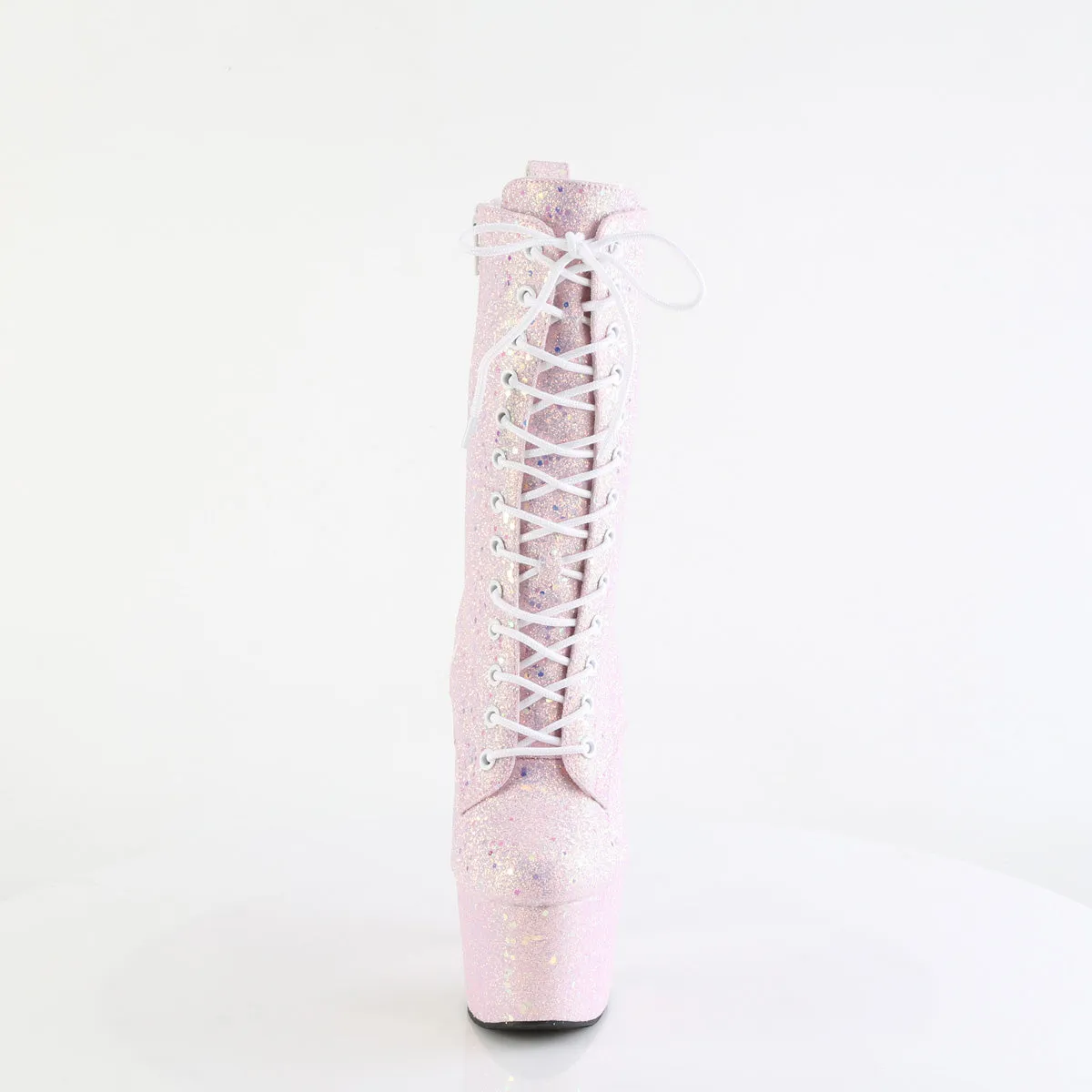 Adore 1040IG  Lilac Iridescent Glitter 7" Heel Platform Mid Calf Ankle Boots Direct