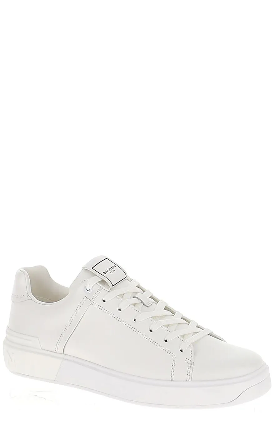Balmain B-Court Logo Patch Sneakers
