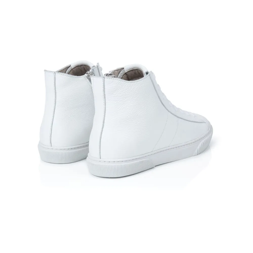 Basquette: Pure White High Top Trainers