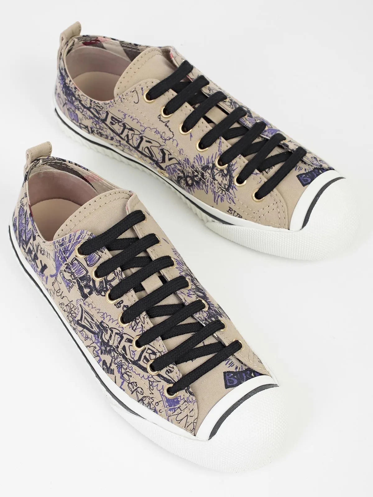 Burberry Doodle Lace-Up Sneakers