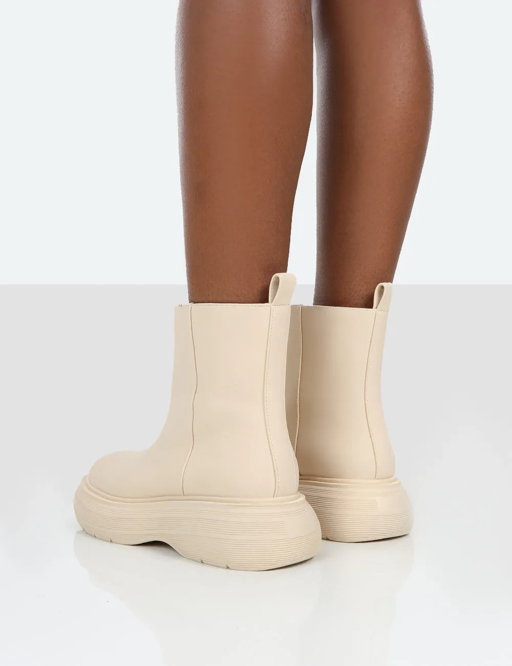 Caia Nude Chunky Sole Ankle Boot