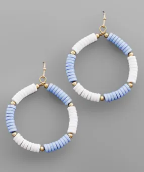 College Pride Dangle Earrings - Carolina Blue