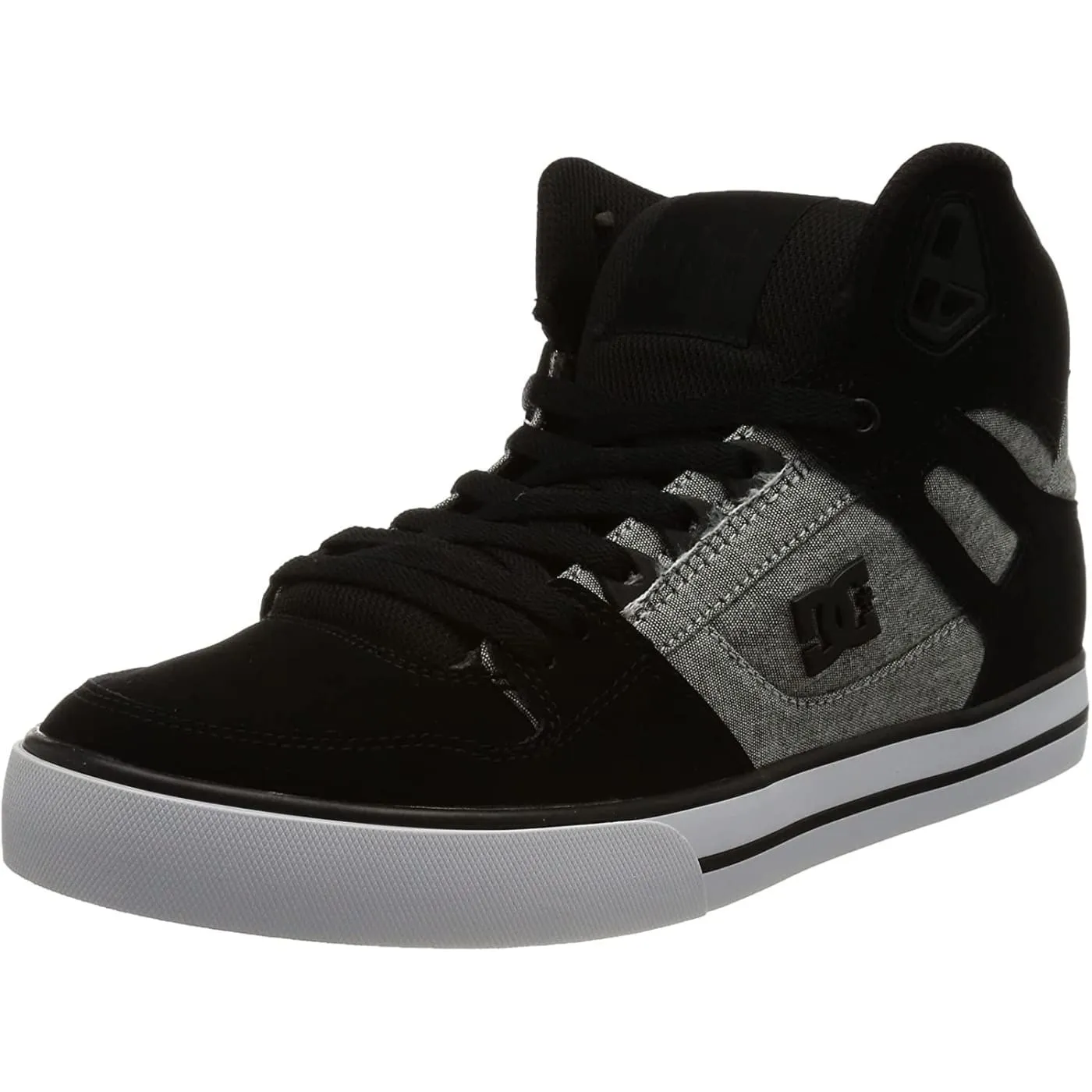 DC Pure High Top WC Black Armor Mens Suede Skate Trainers
