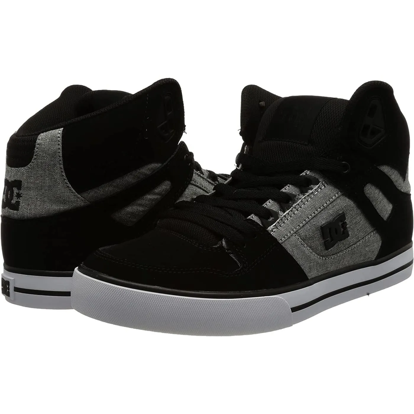 DC Pure High Top WC Black Armor Mens Suede Skate Trainers