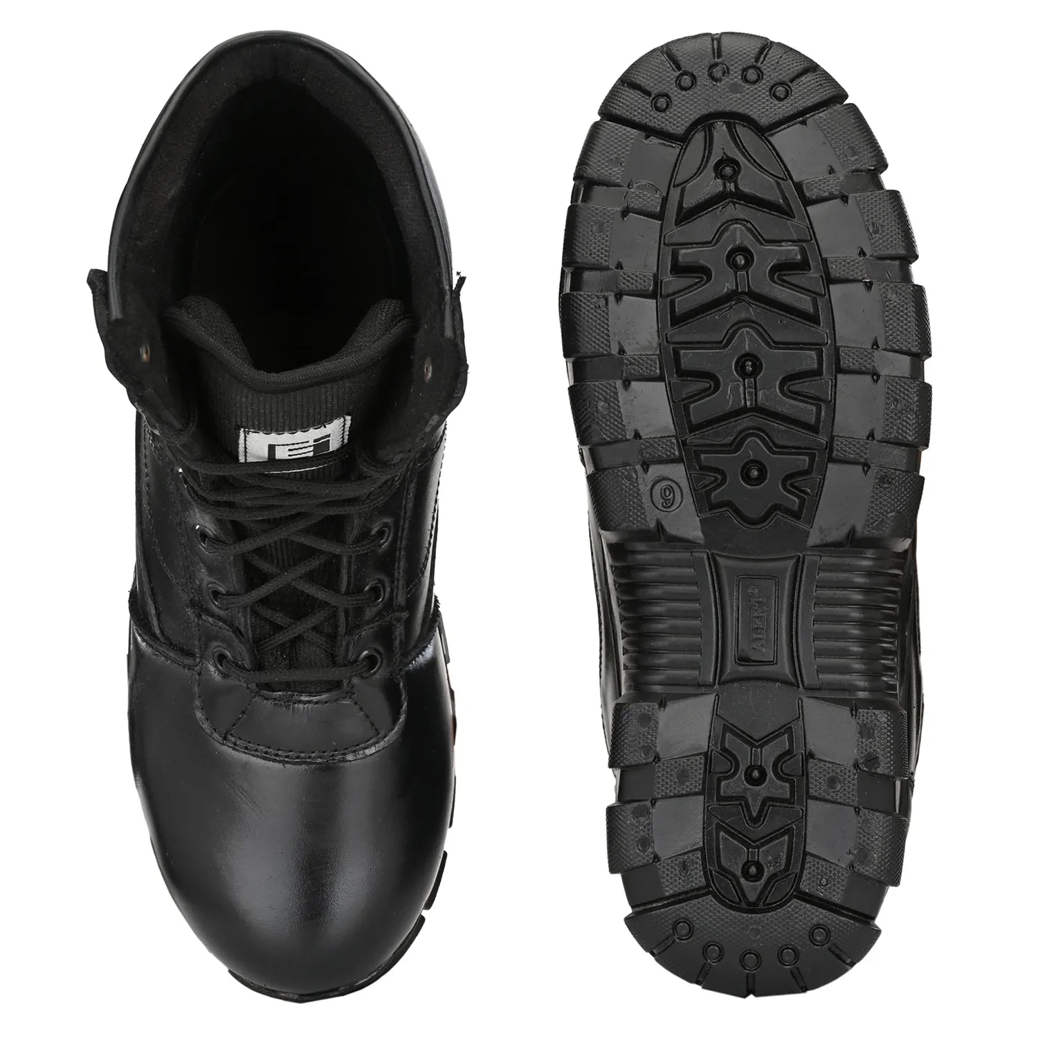 Eego Italy Genuine Leather Army Combat All Weather Hikking & Bikking Boots ARM-3-BLACK (Sale@649)