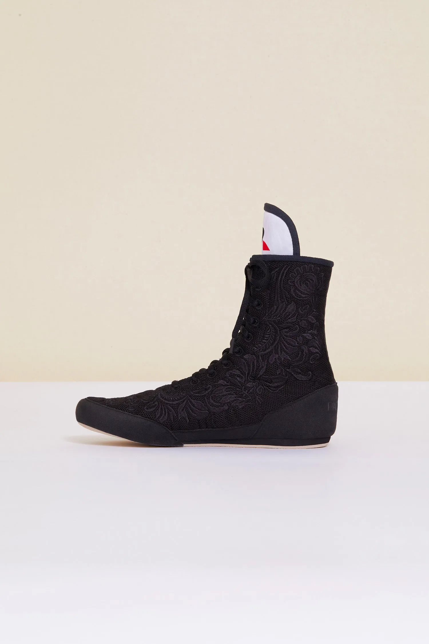 Embroidered high-top trainers - Black