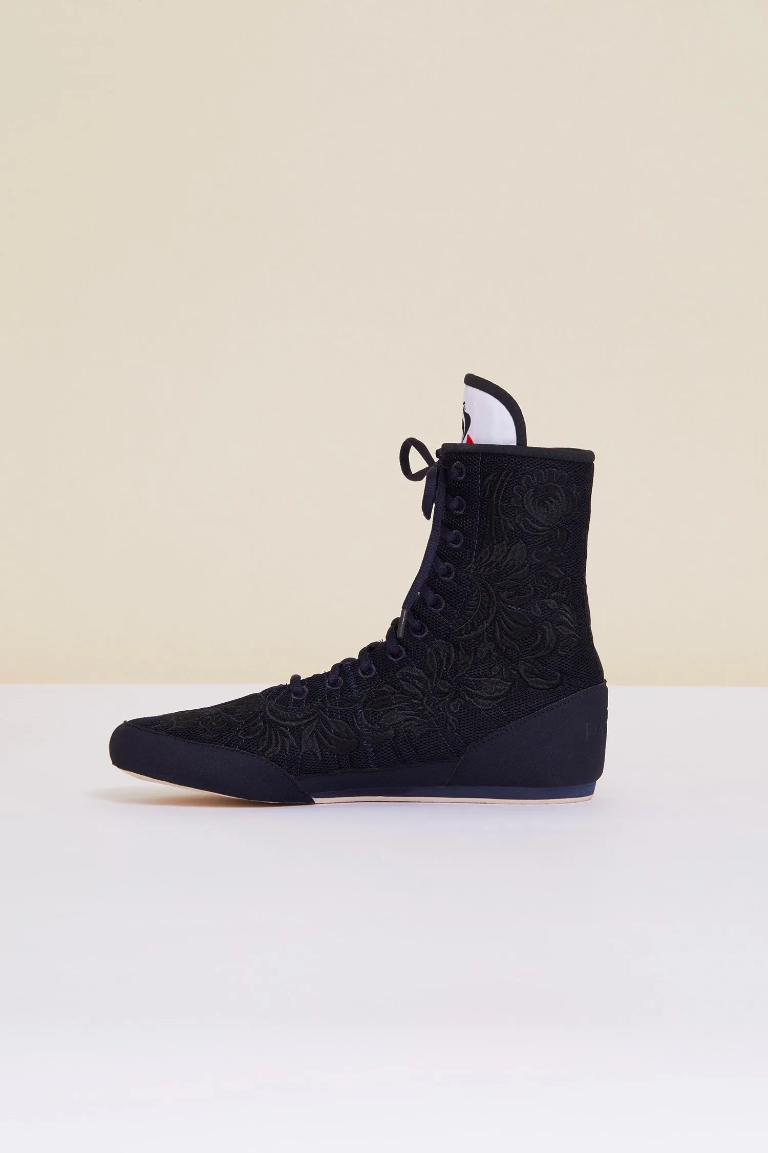 Embroidered high-top trainers - Navy