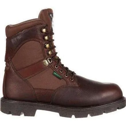 Georgia Men's Homeland 8" Waterproof Insulated Work Boot - Brown - G109