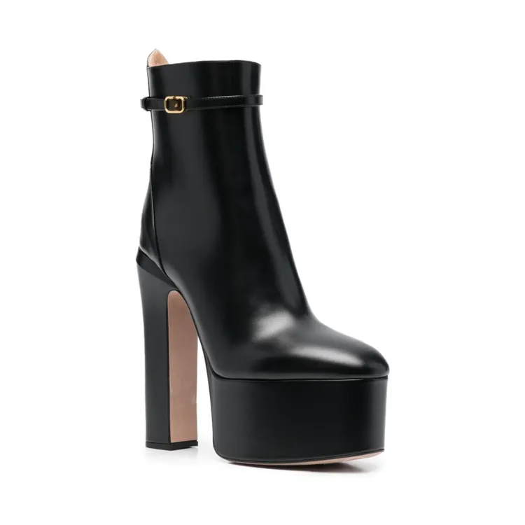 High-Heeled Women's Platform Ankle Strap Boots Catwalk Fashion