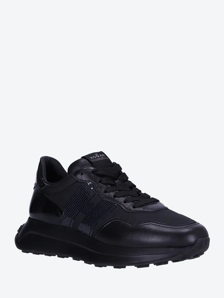 Hogan laced washed film sneakers