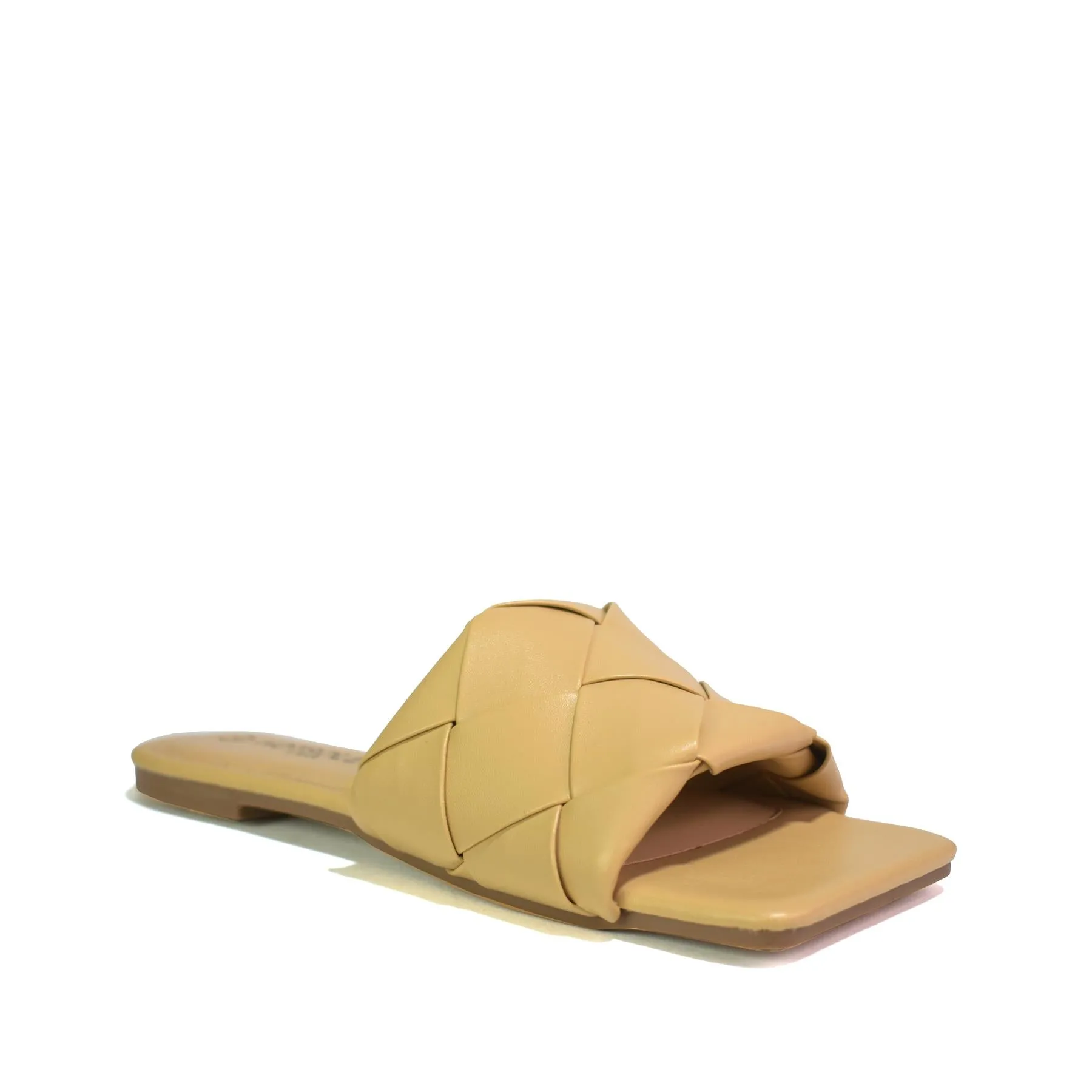 Hot Soles London Open Toe Flats Nude