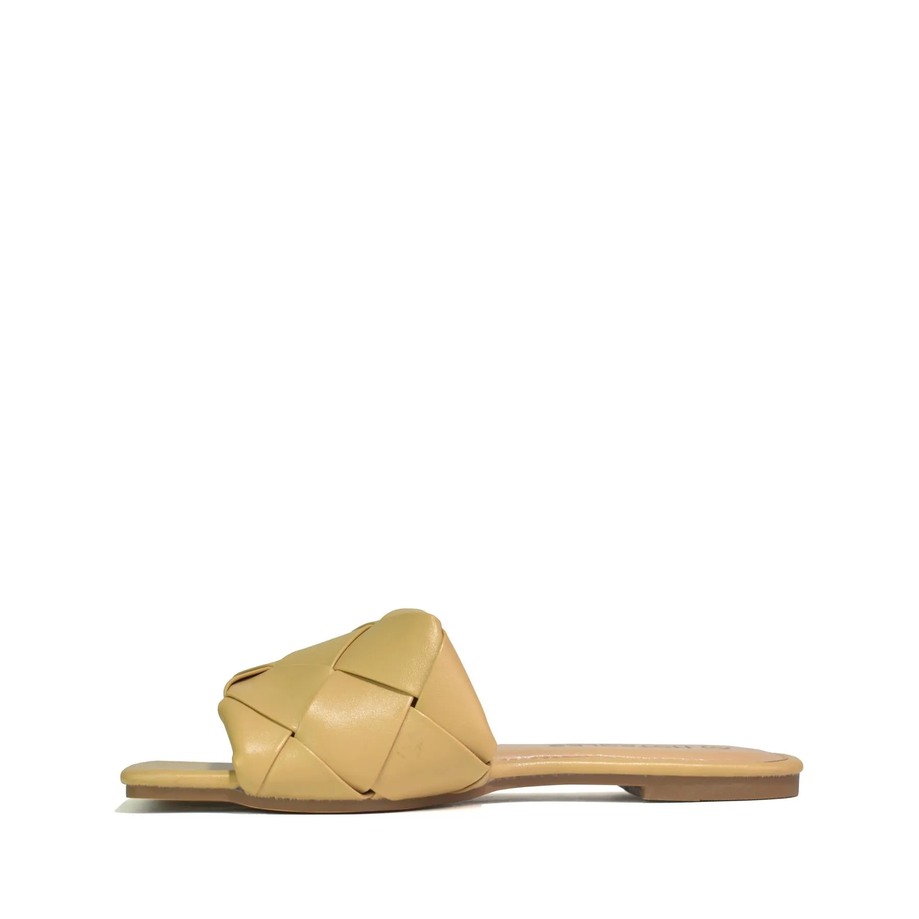 Hot Soles London Open Toe Flats Nude