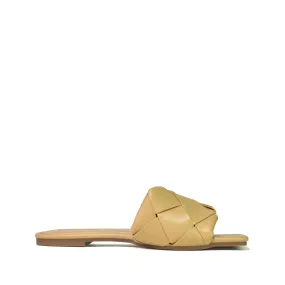 Hot Soles London Open Toe Flats Nude