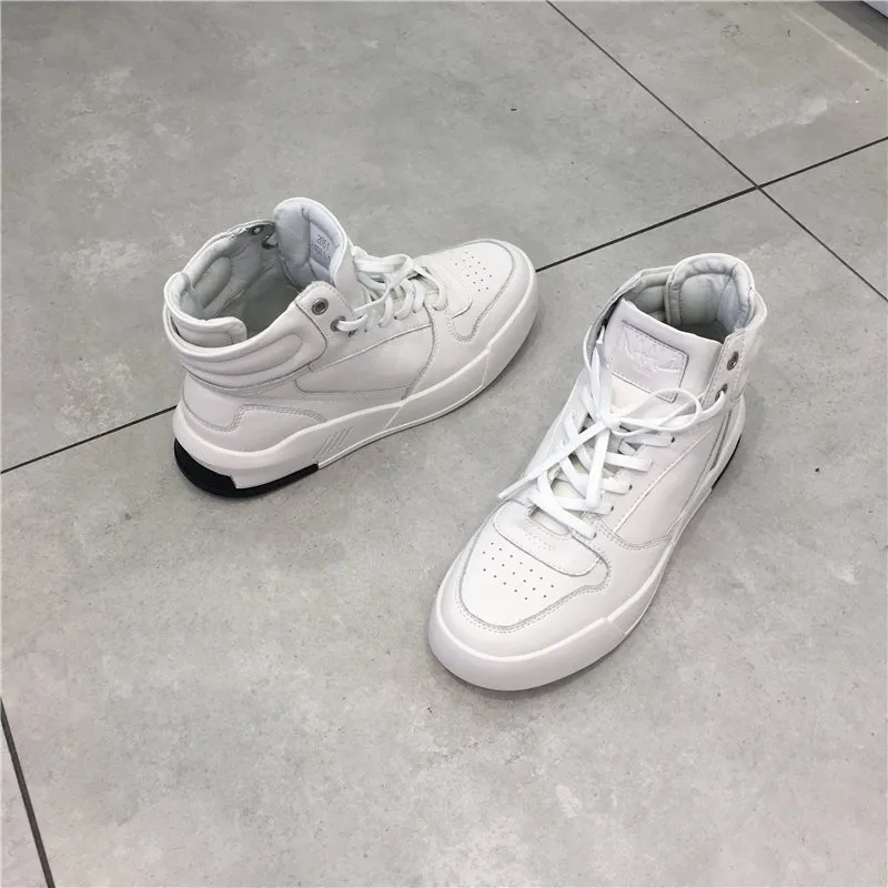 LUXE SEVEN DESIGN WHITE HIGH TOP TRAINER