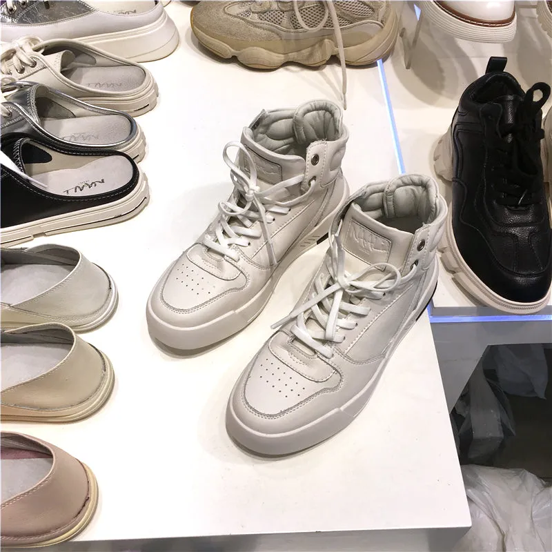 LUXE SEVEN DESIGN WHITE HIGH TOP TRAINER