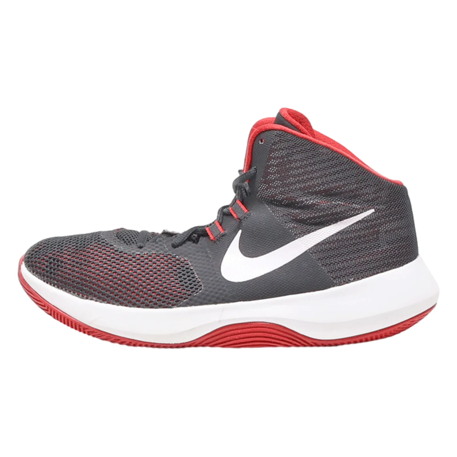 NIKE Air Precision High Top Trainers Black Synthetic Mens UK 7