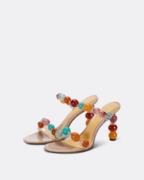Paisley Beaded Heels - Multicolor