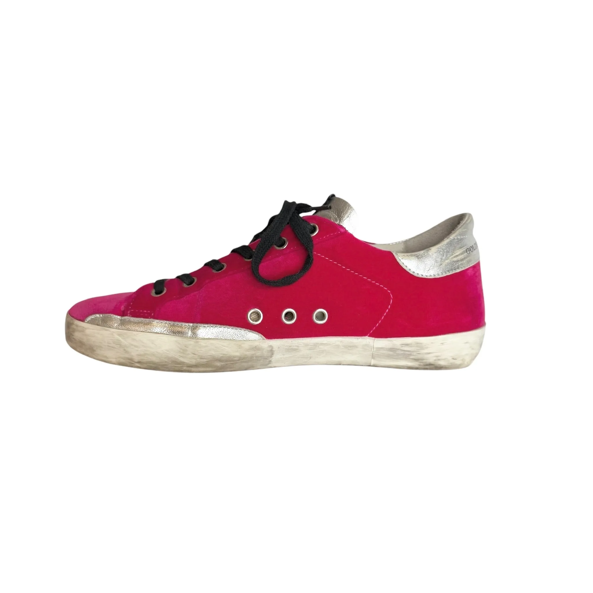 Pink Velvet Superstar Sneakers - 9