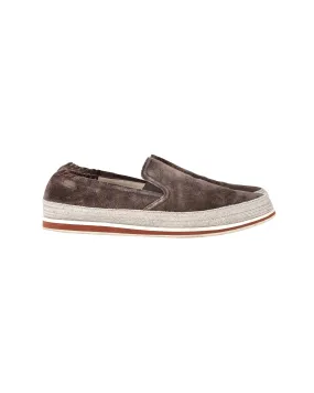 Prada Sport Espadrille Sneakers in Brown Suede