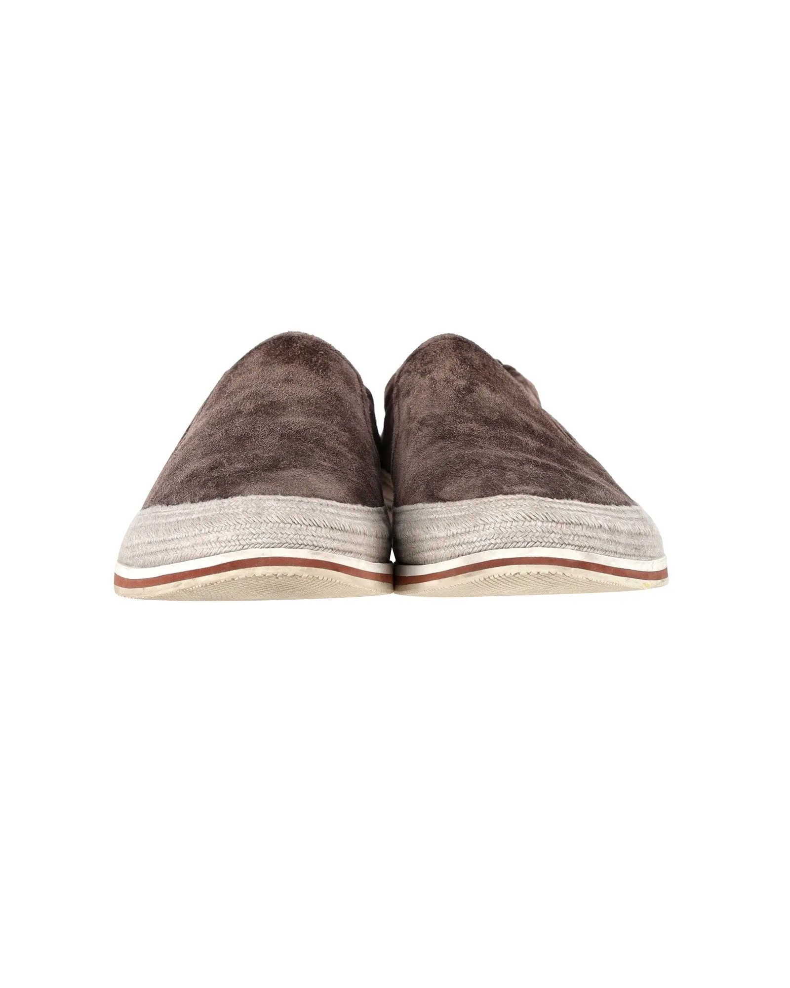 Prada Sport Espadrille Sneakers in Brown Suede