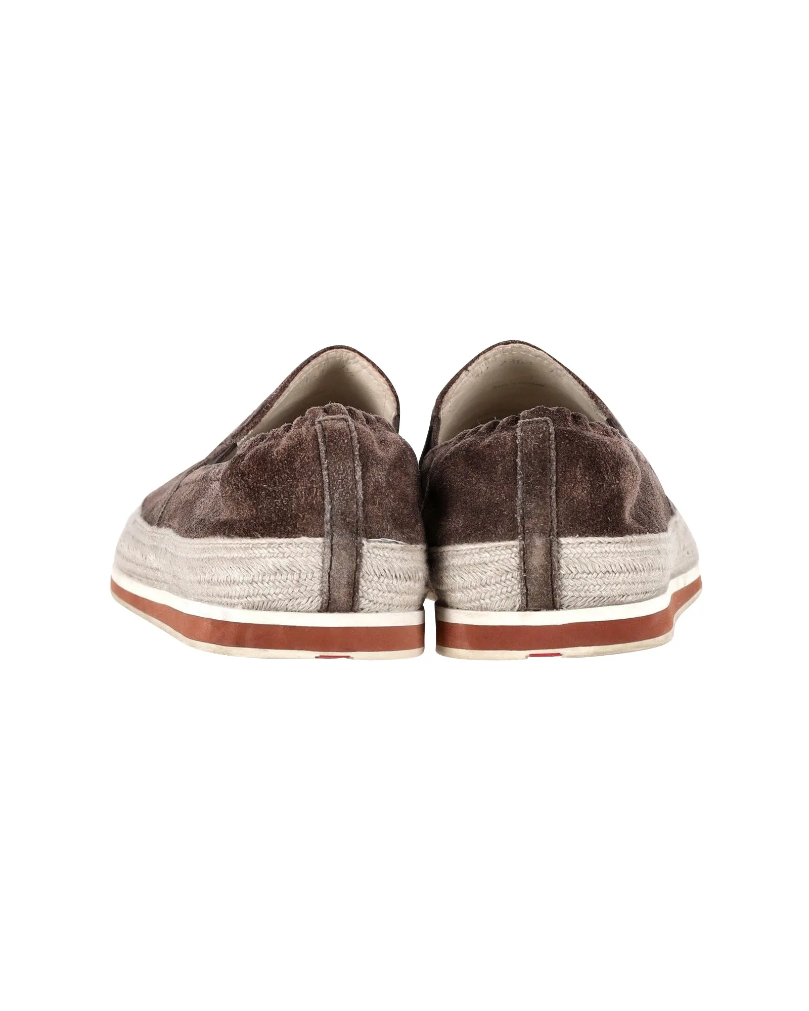 Prada Sport Espadrille Sneakers in Brown Suede