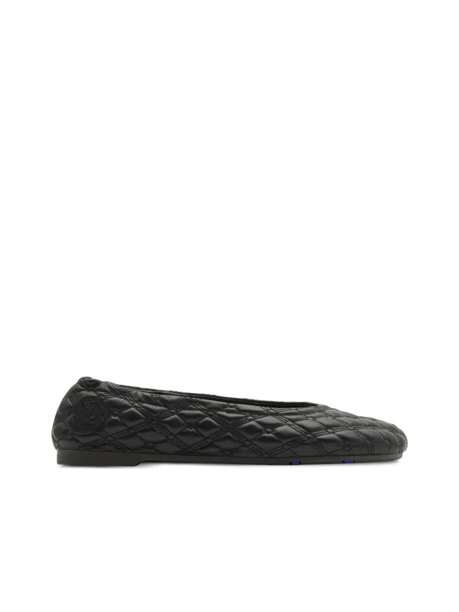 Quilted Equestrian Knight Motif Flats
