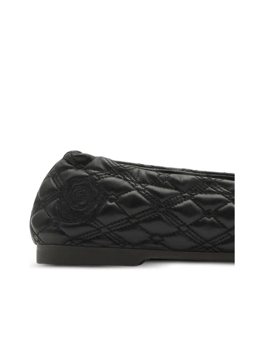 Quilted Equestrian Knight Motif Flats