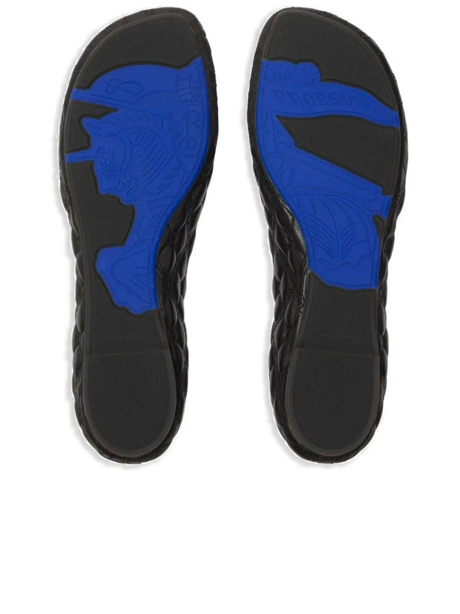 Quilted Equestrian Knight Motif Flats