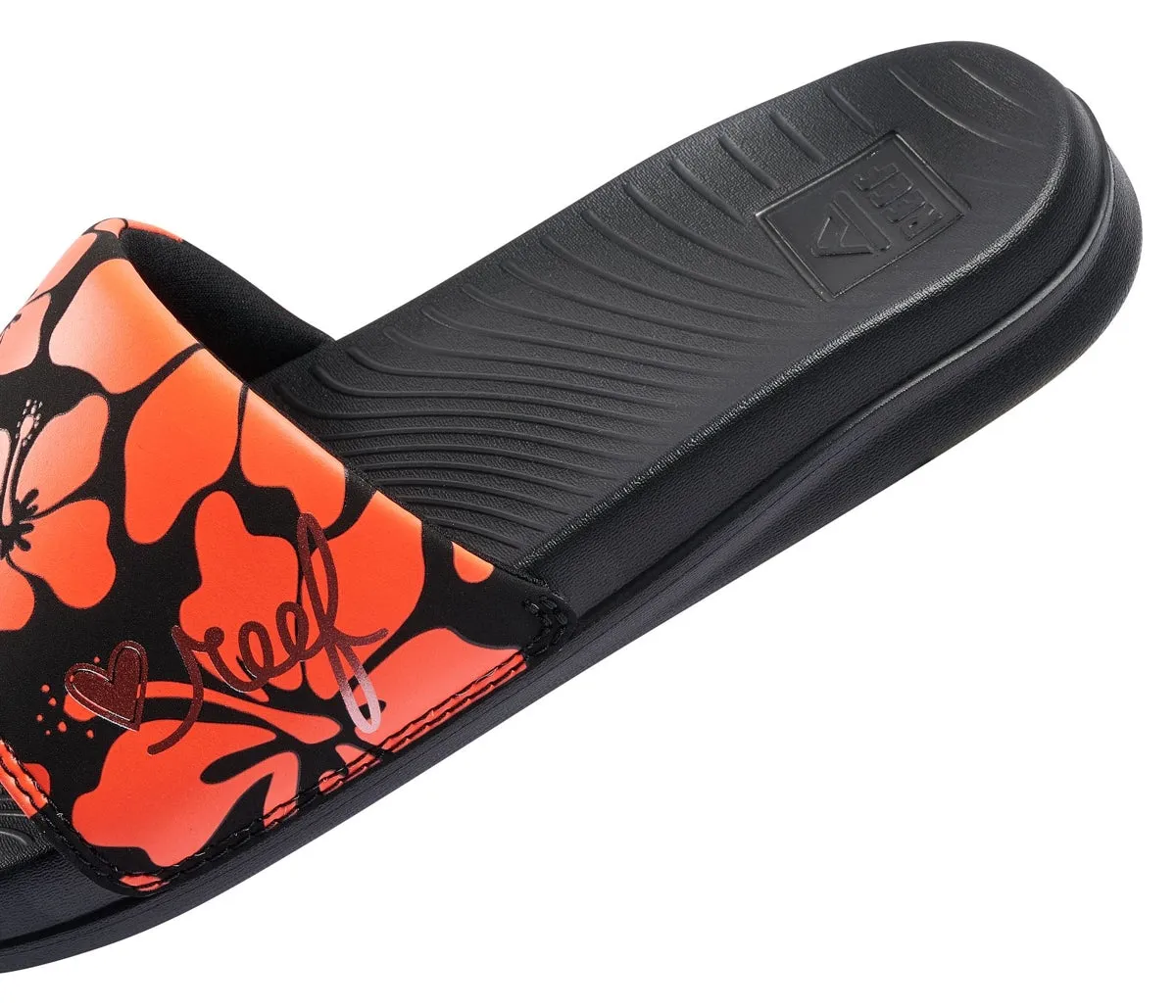 Reef Womens 'One Slide' Padded Strap Slider - Hibiscus