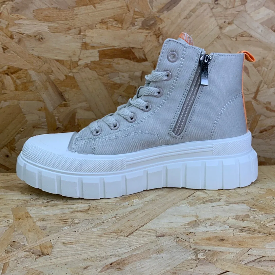 Refresh Womens Fashion High Top Trainers - Grey