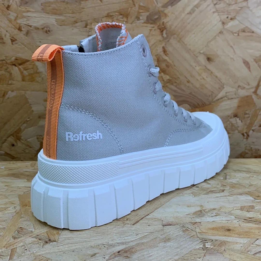 Refresh Womens Fashion High Top Trainers - Grey