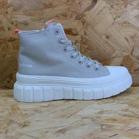 Refresh Womens Fashion High Top Trainers - Grey