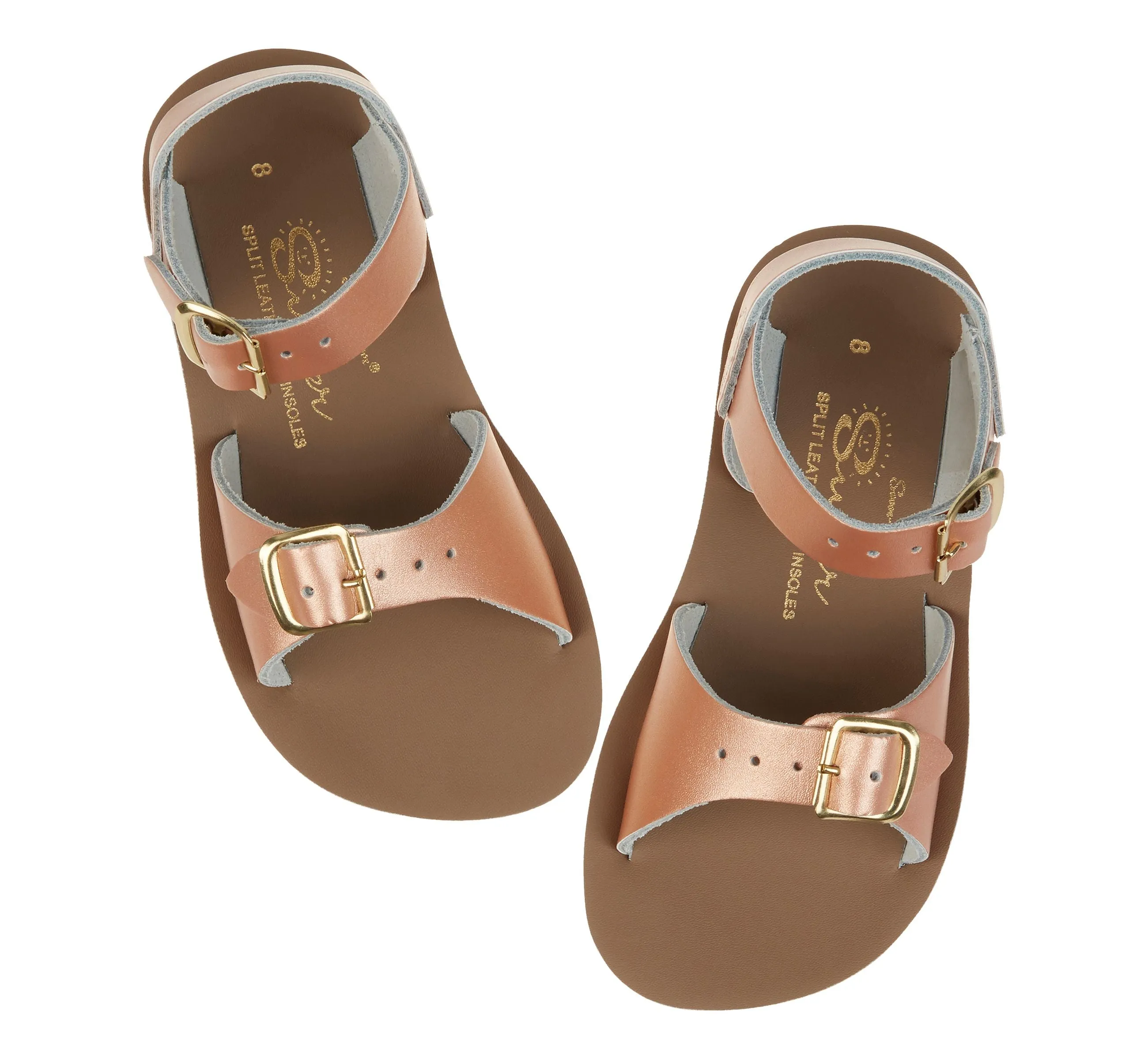Salt-Water Sun-San | Kids Surfer Sandals | Rose Gold