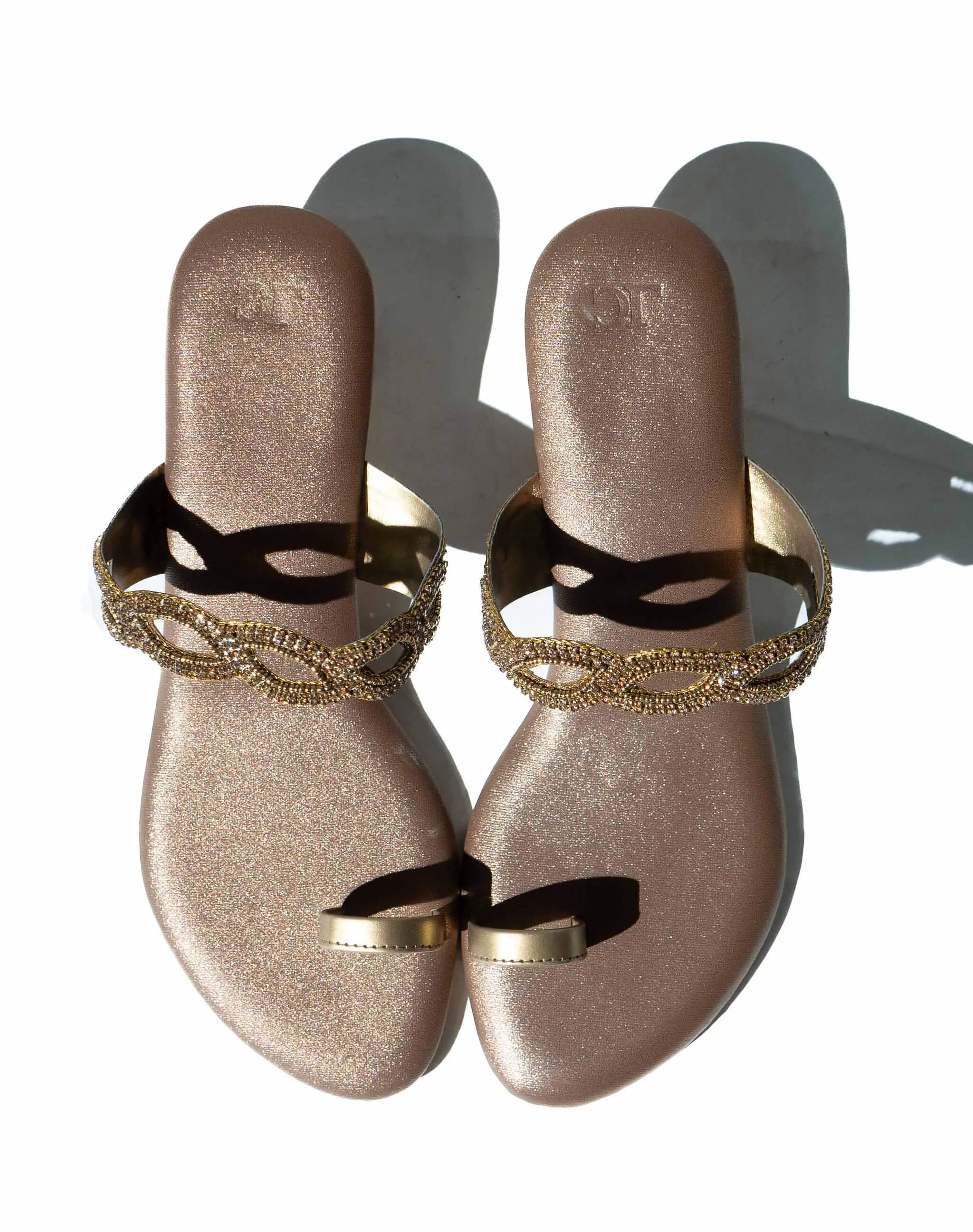 Sandal mid heel - Beaded toe-ring