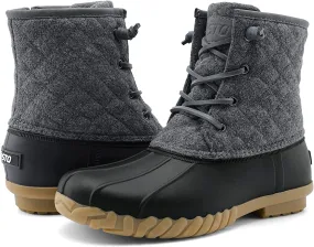 STQ Duck Boots Women Winter Snow Boots Waterproof Insulated with Zipper