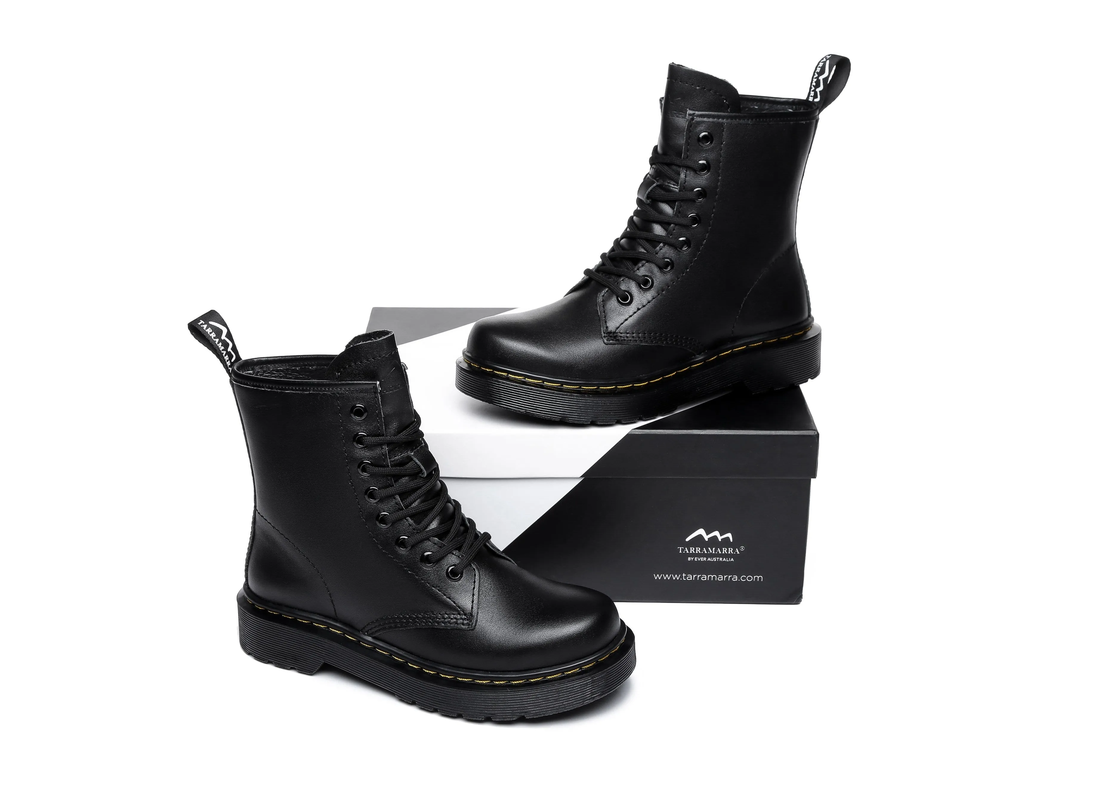 TARRAMARRA® Simona Women HI Lift Platform Lace Up Leather Boots