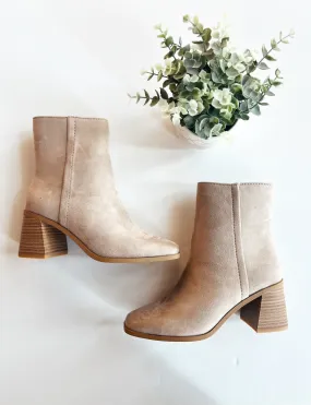 Taupe high ankle bootie