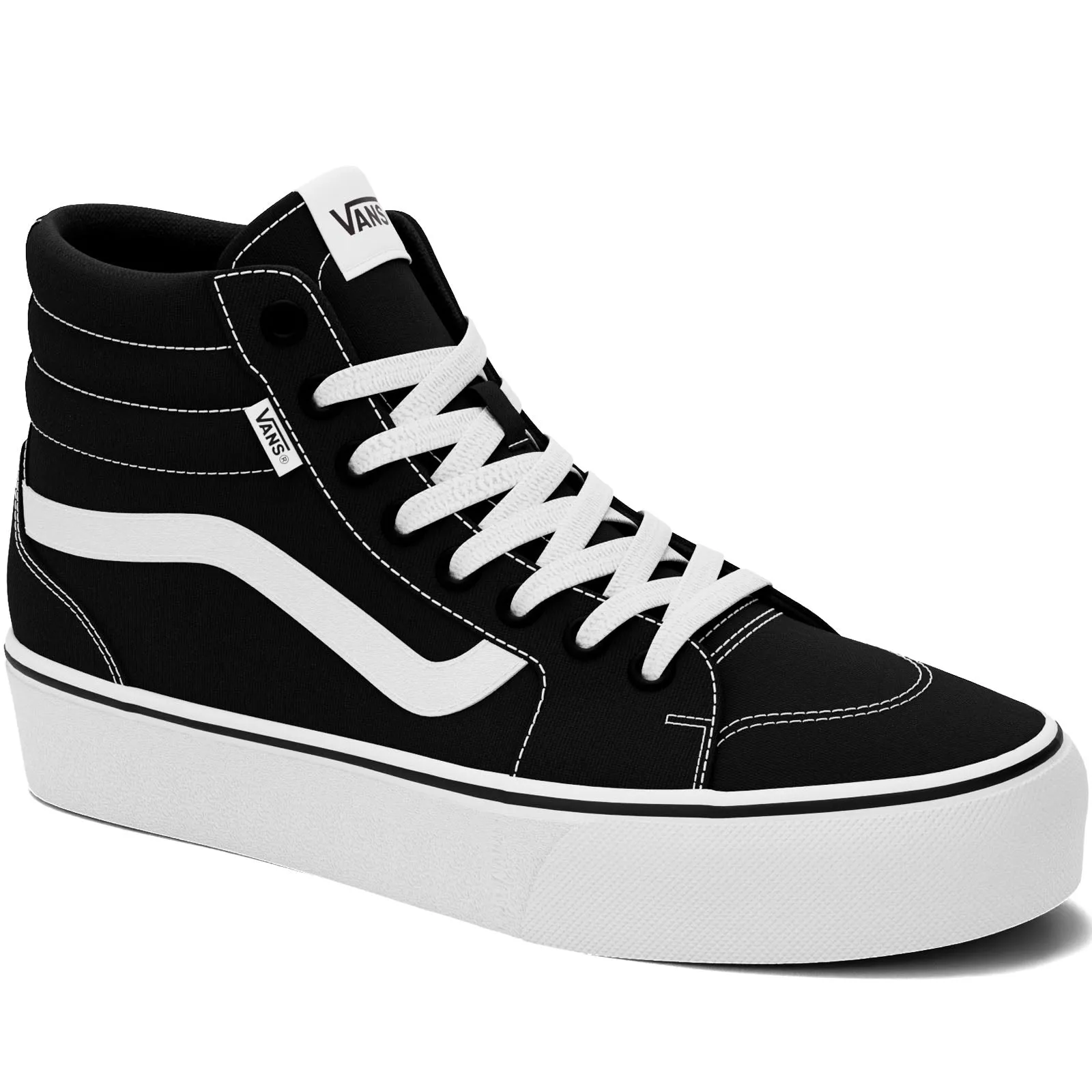 Vans Womens Filmore HI High Top Canvas Trainers  - Black/White