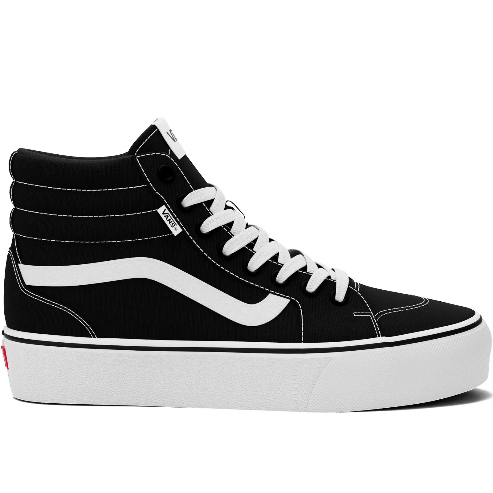 Vans Womens Filmore HI High Top Canvas Trainers  - Black/White