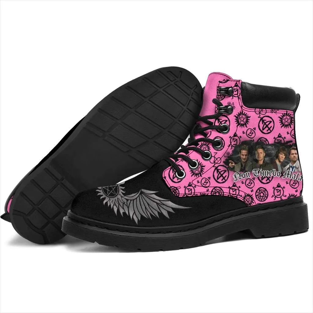 Your Photo Here All Weather Micro Suede Lace Up Boots