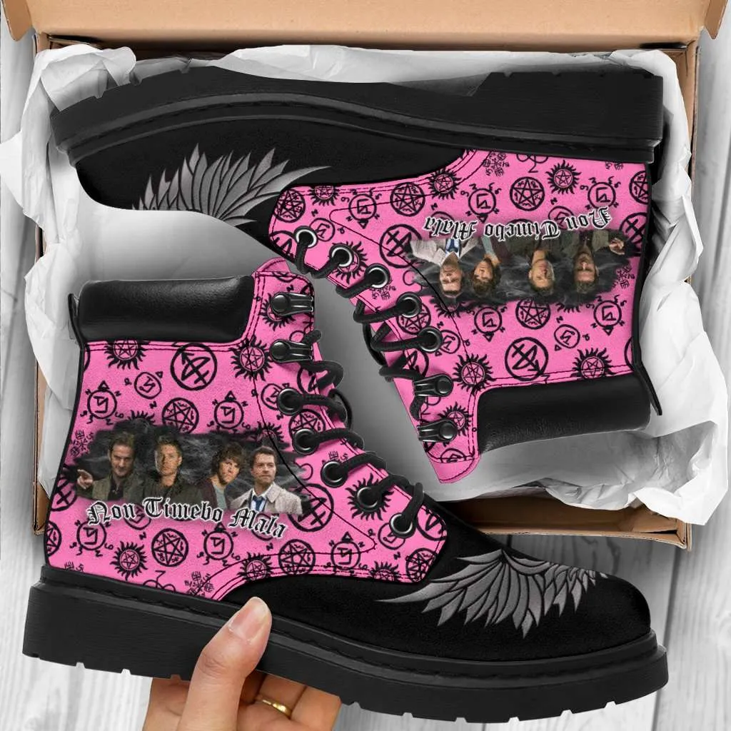 Your Photo Here All Weather Micro Suede Lace Up Boots