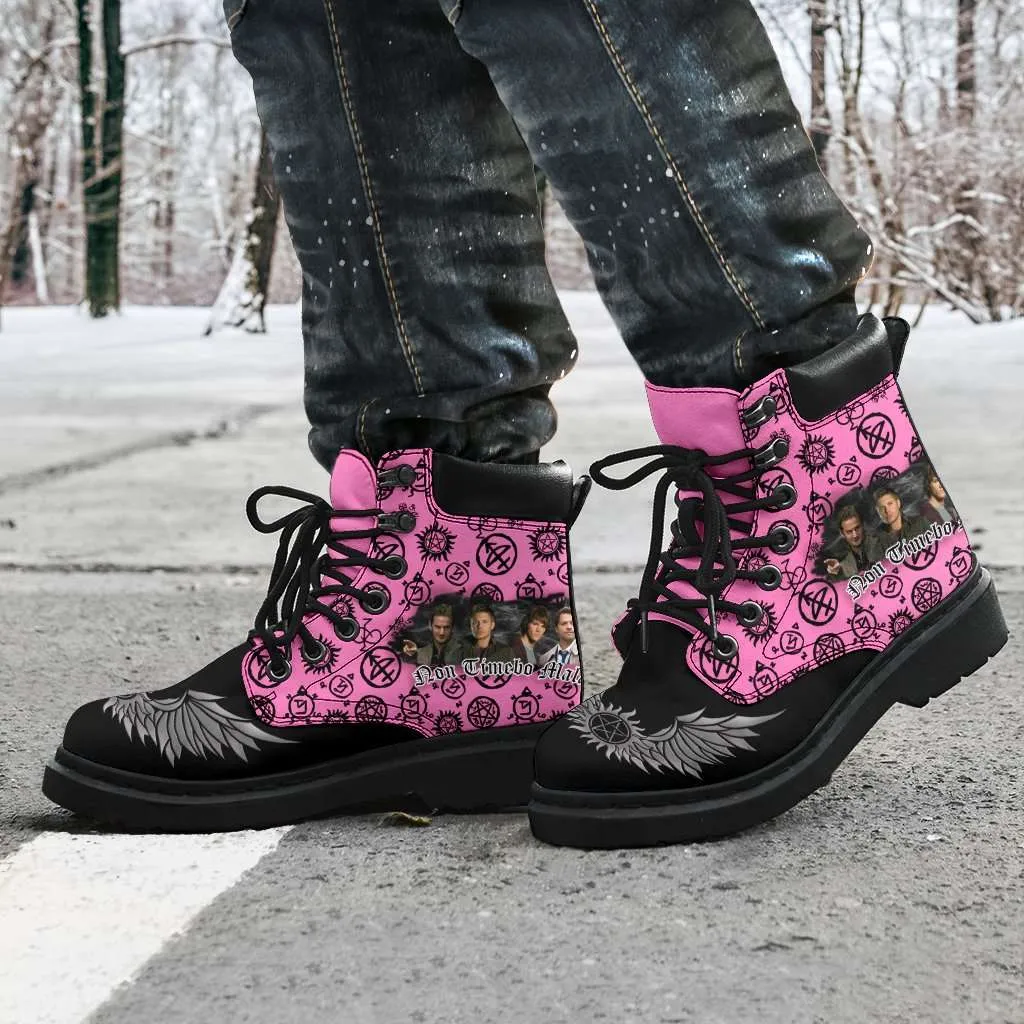Your Photo Here All Weather Micro Suede Lace Up Boots