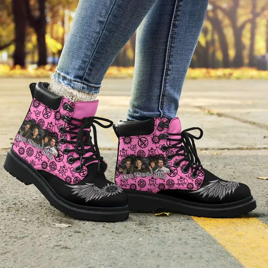 Your Photo Here All Weather Micro Suede Lace Up Boots