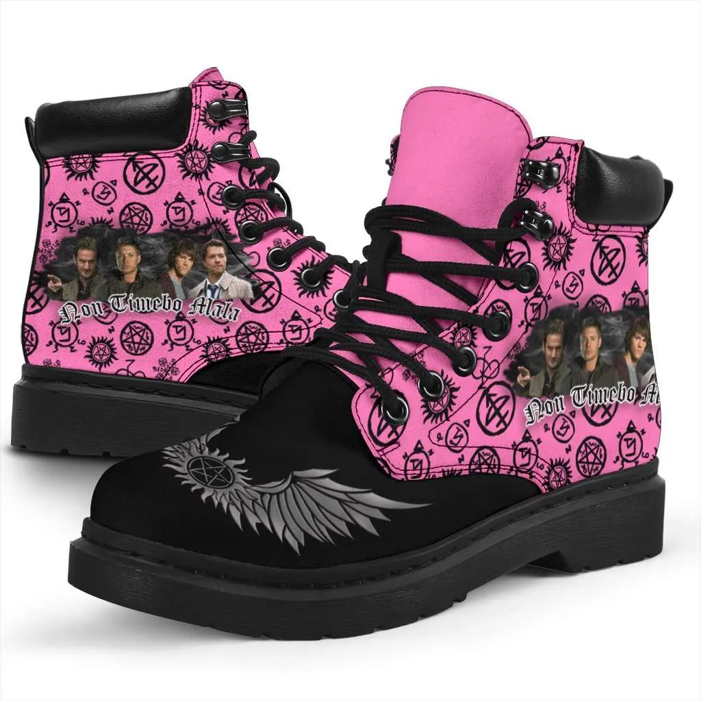 Your Photo Here All Weather Micro Suede Lace Up Boots