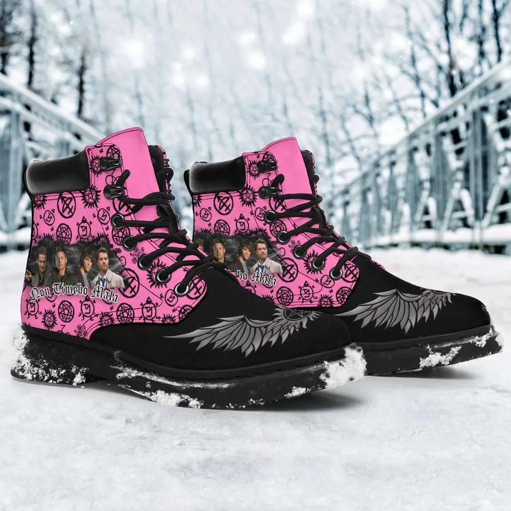 Your Photo Here All Weather Micro Suede Lace Up Boots